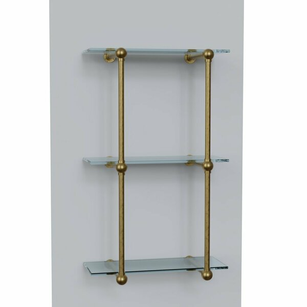 Designs Of Distinction Traditional Bistro Shelf Kit - 3 Shelves - Satin Brass 01TRAD1236SB1